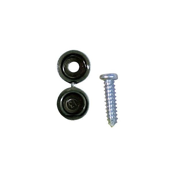 Wot-Nots Number Plate Cap & Screw - Black