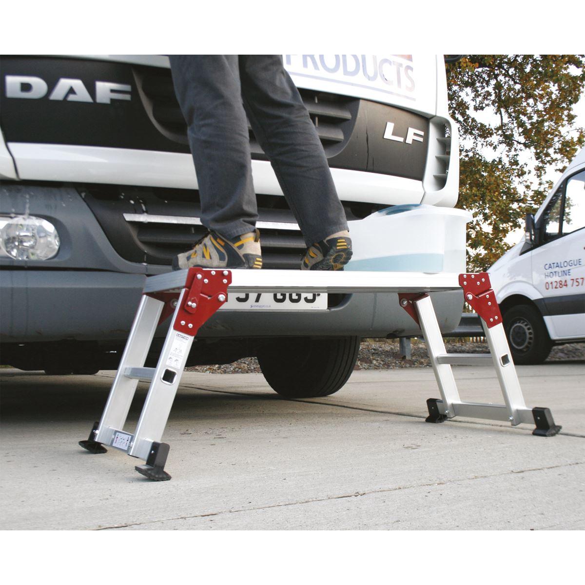 Sealey Folding Platform 2-Tread Aluminium - EN 131-4 APS2