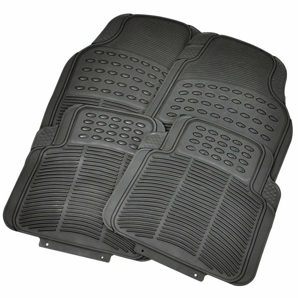 SS3601 UKB4C 4 Piece Heavy Duty Rubber All Terran Tray Style Car Van Mat Set