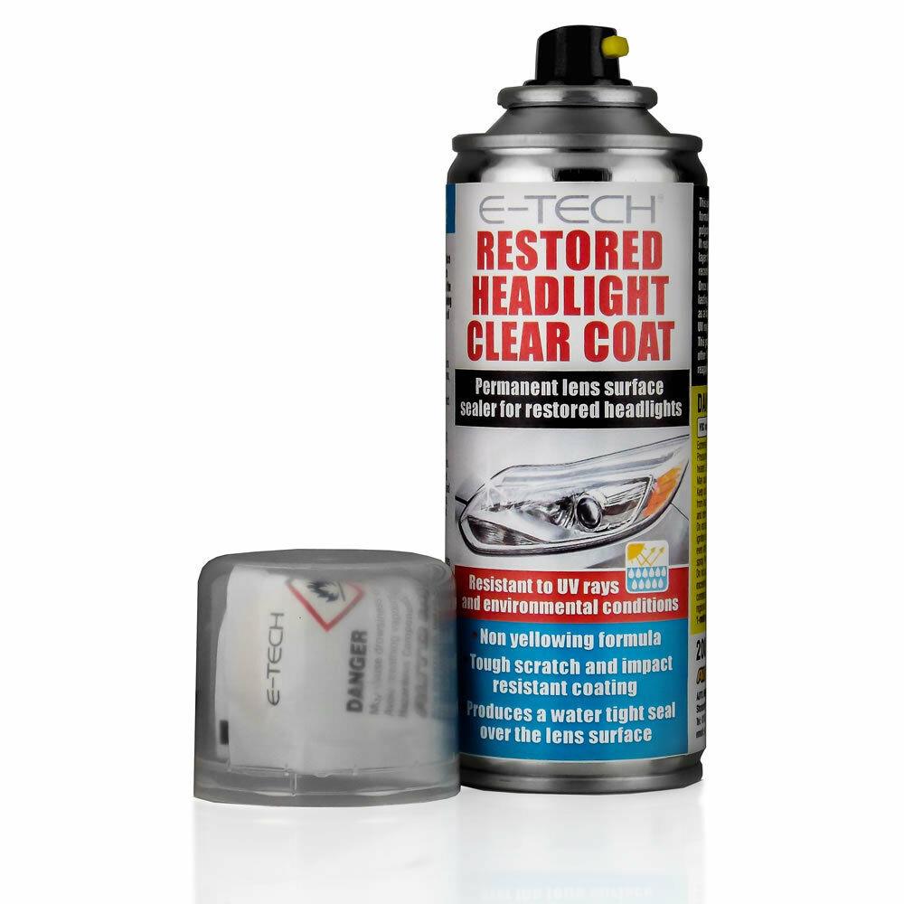 2X Restored Headlight Clear Coat 200ml Protect Headlamp Lacquer E-Tech