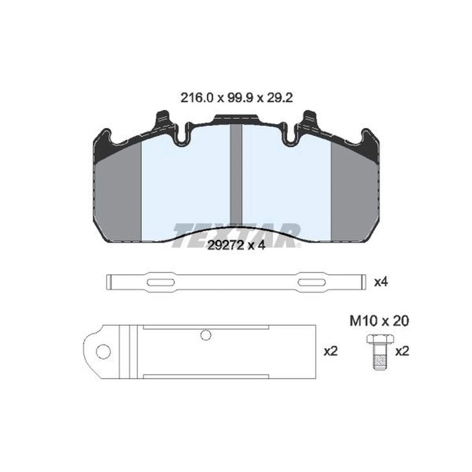 Textar Front Brake Pad Set 2927203
