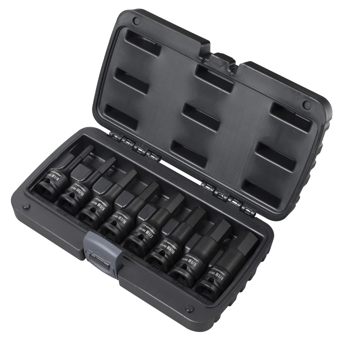 Sealey Premier Premier Imperial Hex Impact Socket Bit Set 1/2"Sq Drive 8pc