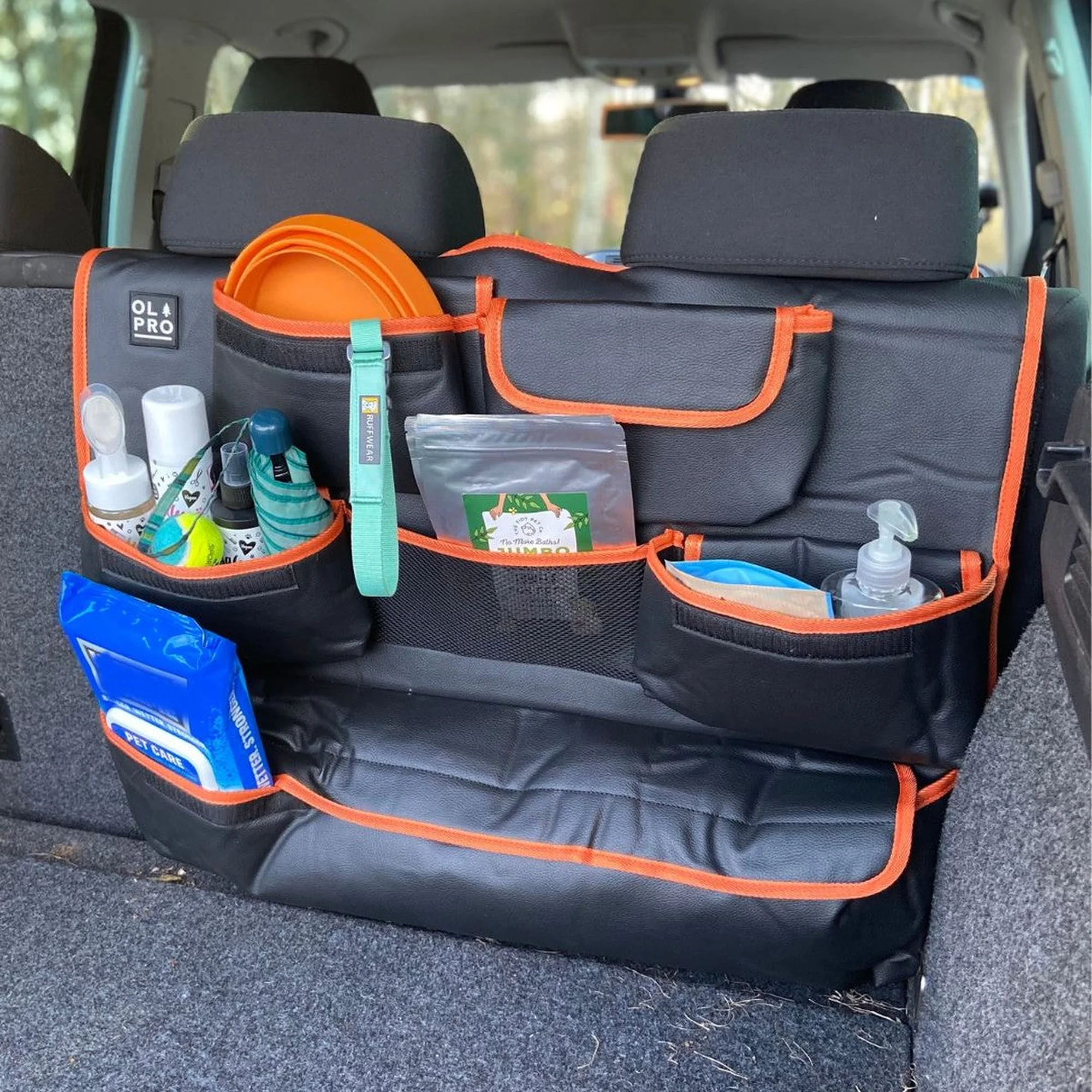 Olpro Rear Double Seat Storage Organiser - Orange