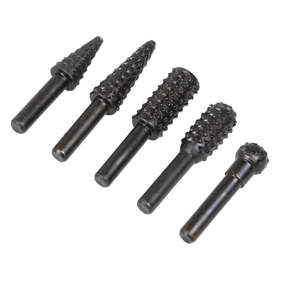 Sealey Rotary Burr Rasp Drill Bit Set 5 Piece Ø12mm Head Diameter