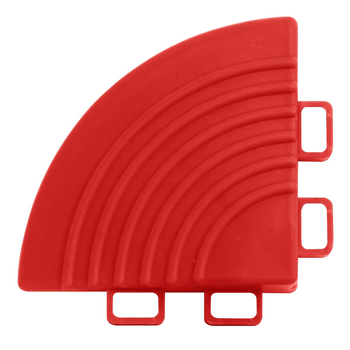 Sealey Polypropylene Floor Tile Corners 60 x 60mm Red Pack of 4 FT3CR