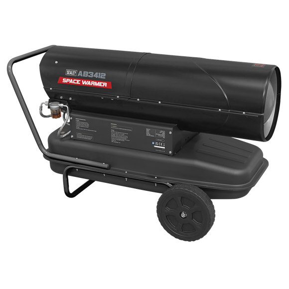 Sealey Space Warmerï Kerosene/Diesel Heater 340000Btu/hr with Wheels AB3412