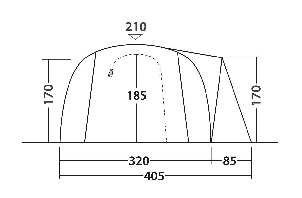 Outwell Nevada 5 Pole Tent Green 5 Person