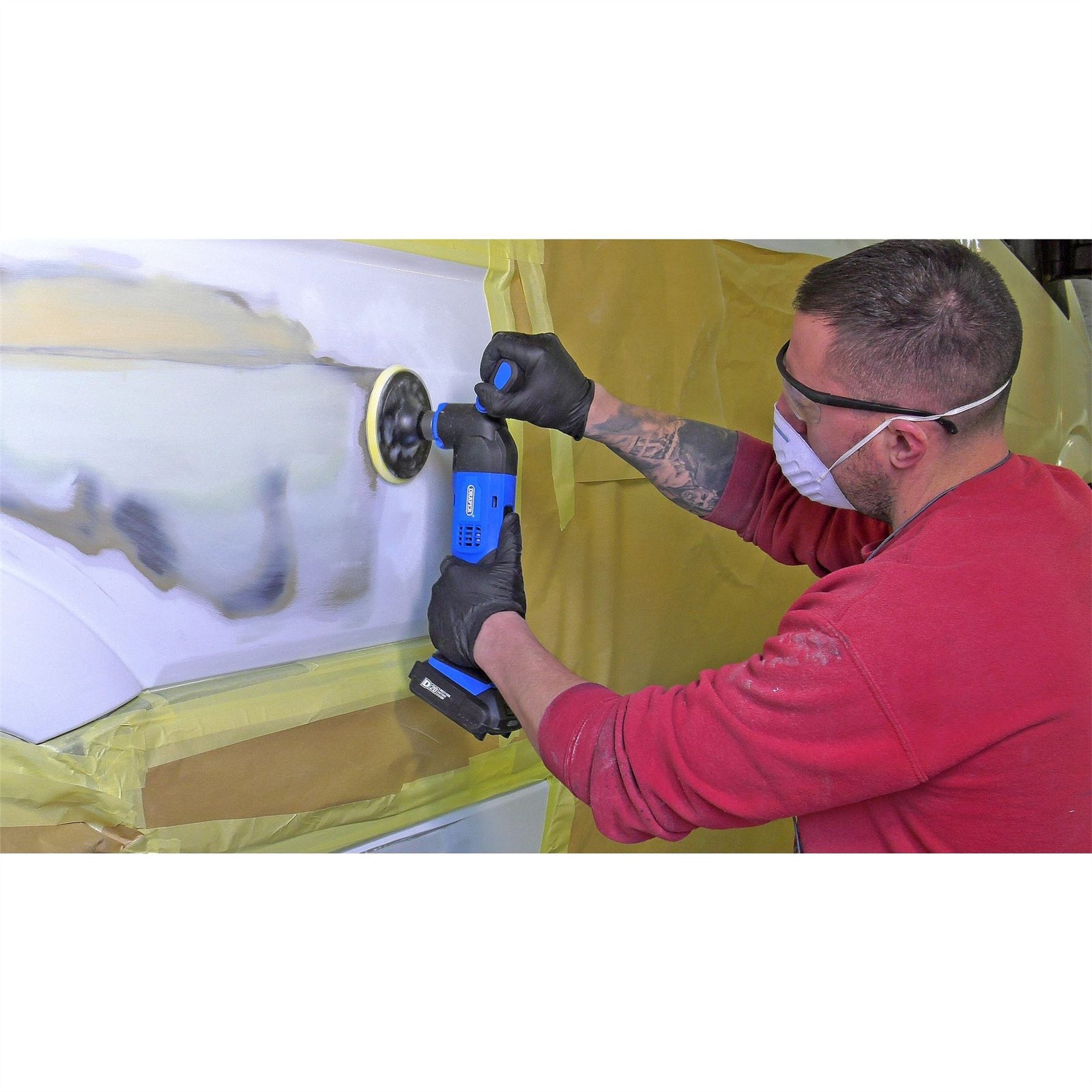 Draper D20 20V Dual Action Sander/Polisher - Bare 55741