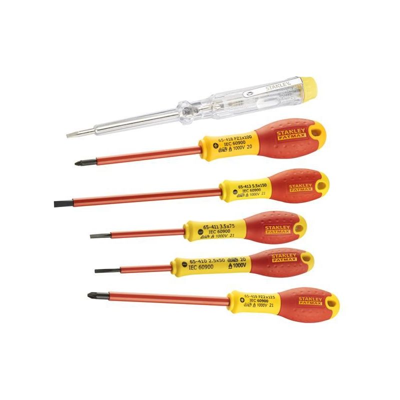 Stanley® Hand Tools FatMax® VDE Insulated Screwdriver Set, 6 Piece