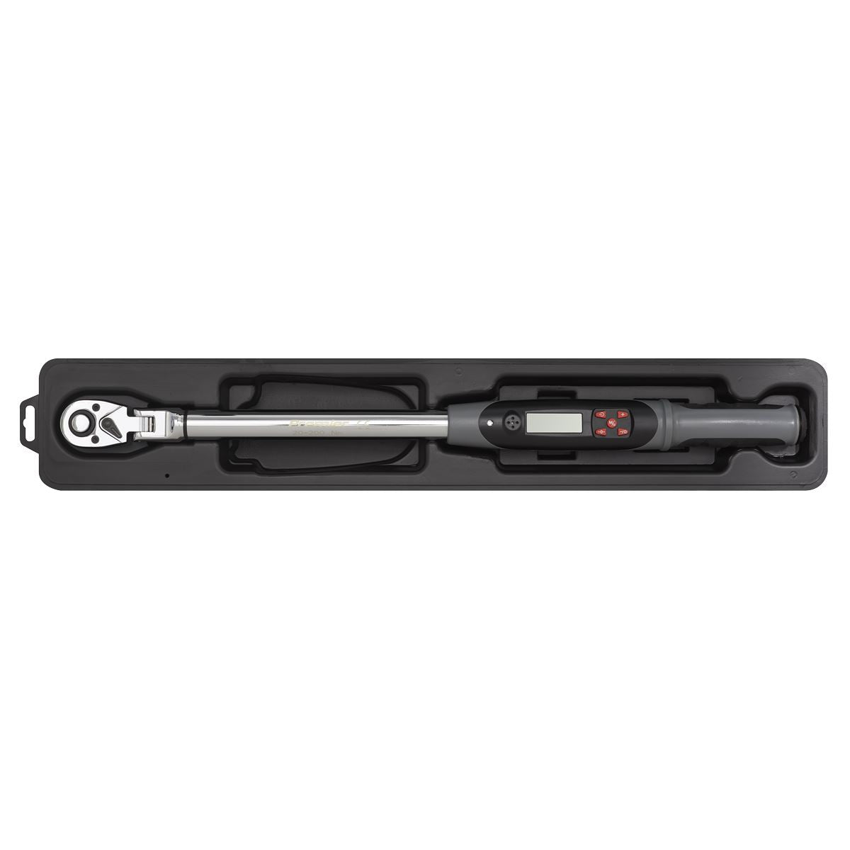 Sealey Angle Torque Wrench Flexi-Head Digital 1/2"Sq Drive 20-200Nm(14.7-147.5lb