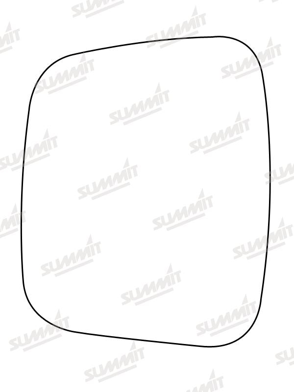 Summit Stick-On Commercial Mirror Glass fits Citroen Nemo, Fiat Fiorino LHS