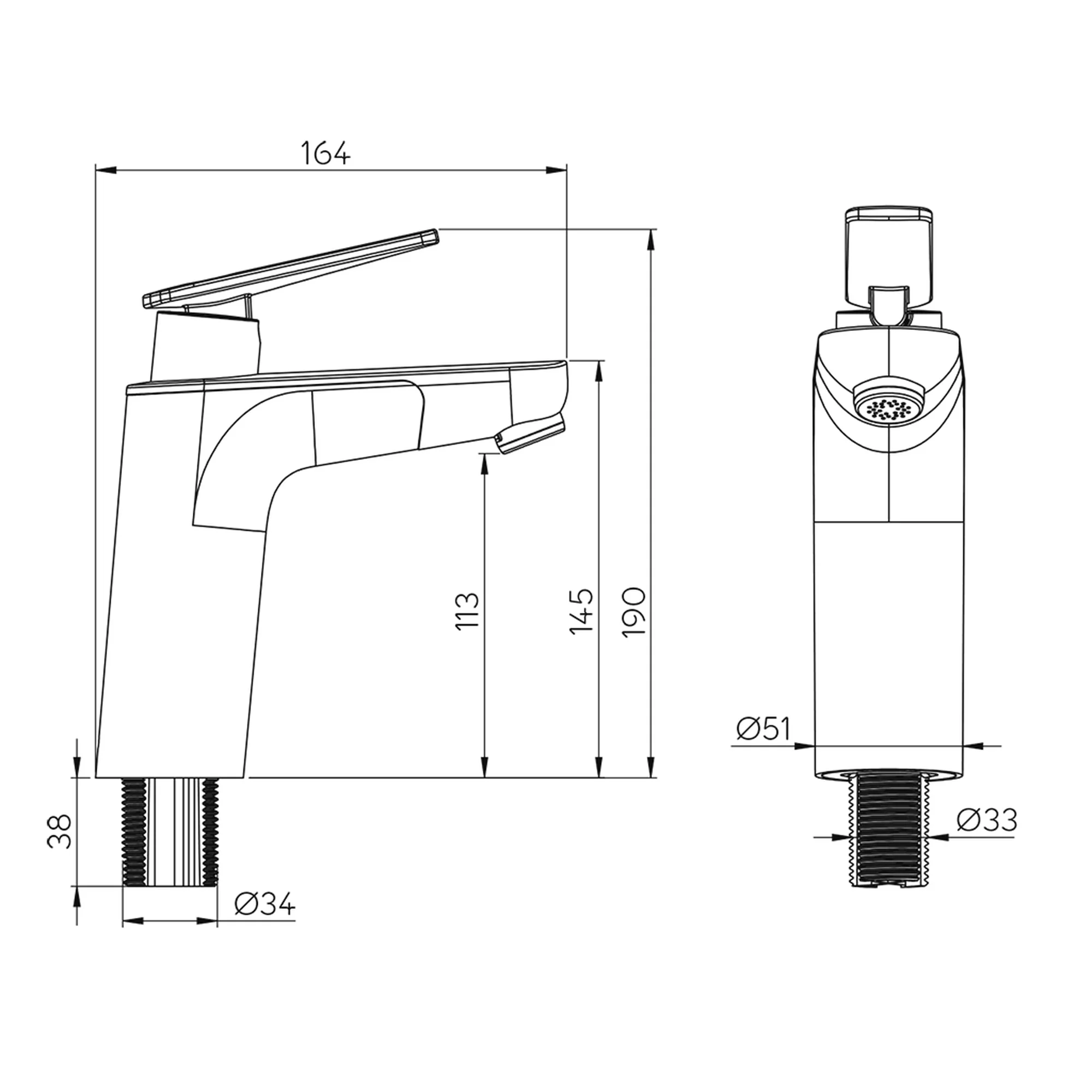 Reich Vector E Mixer Tap with 25cm UniQuick Pipe