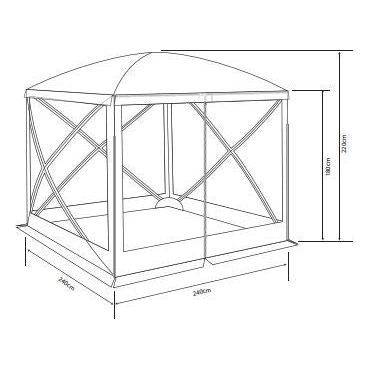 Outdoor Revolution Lightweight Freestanding Four Sided Pop Up Utility Gazebo
