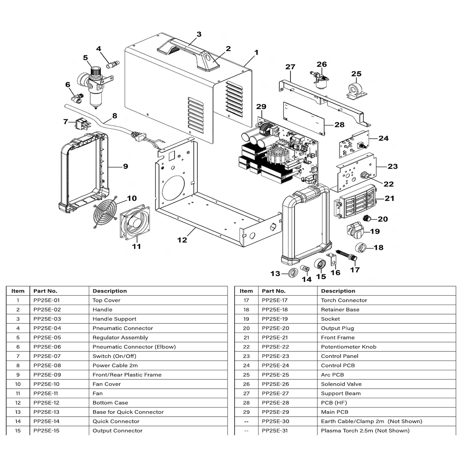 Sealey Front Frame PP25E-21