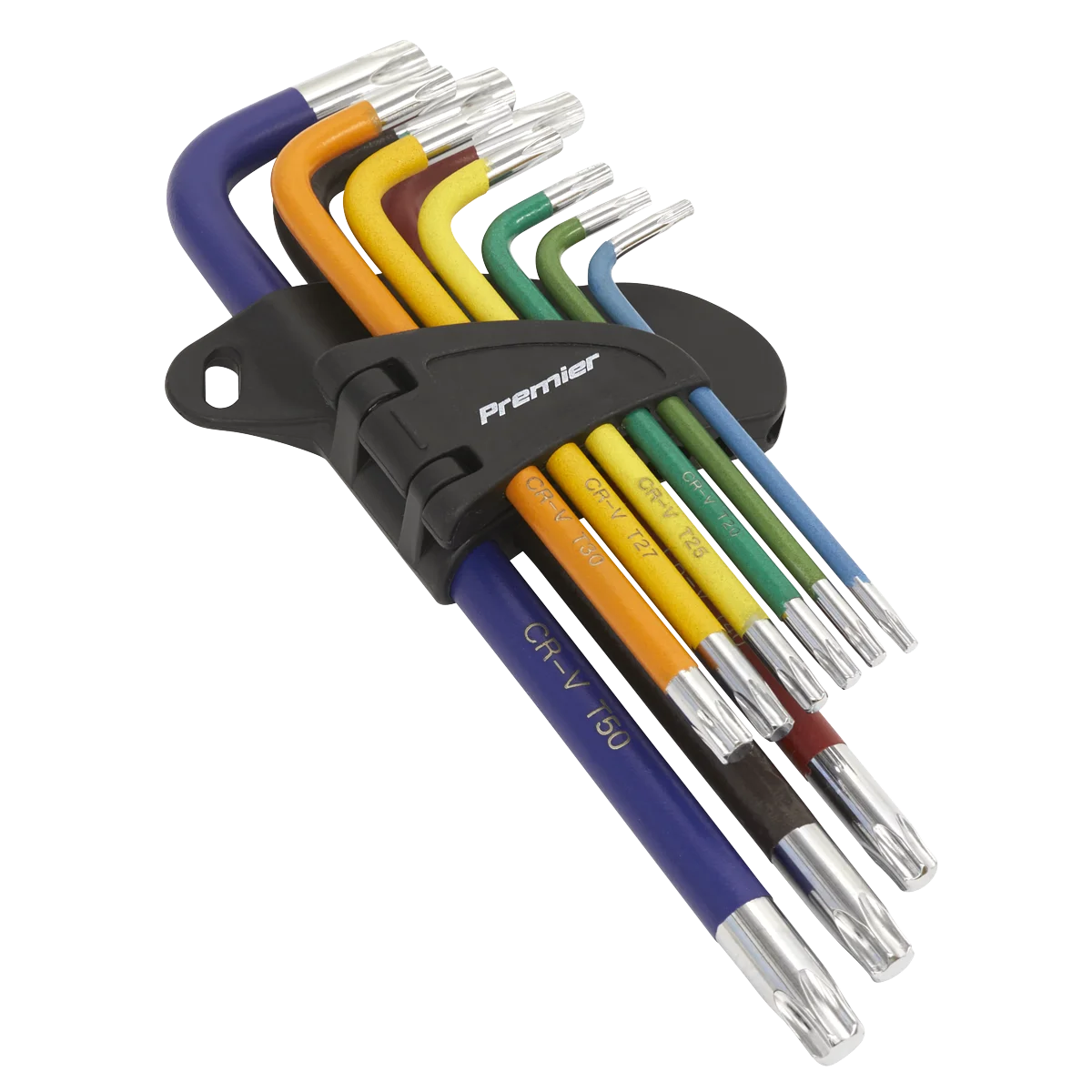 Sealey Twin Pack Long Ball-End Allen Hex Key & Torx Trx Star Multi-coloured Set