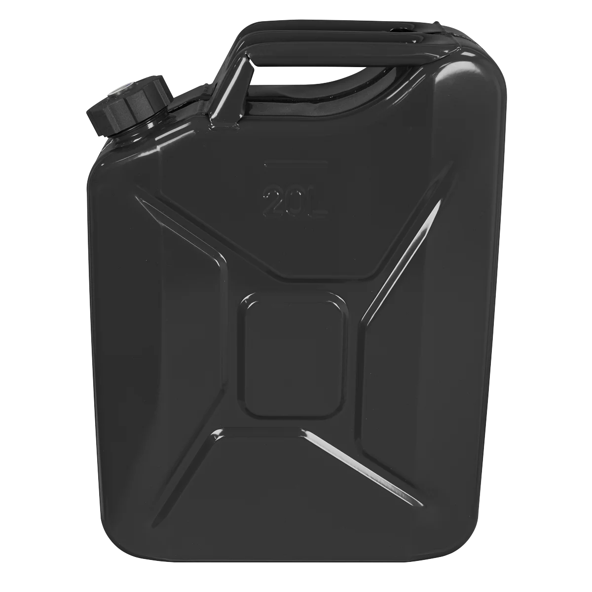 Sealey Screw Cap Metal Jerry Can 20L Black