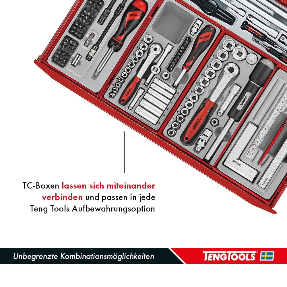 Teng Tools 1/4" Socket Set 6 pt TT1 35 Pieces