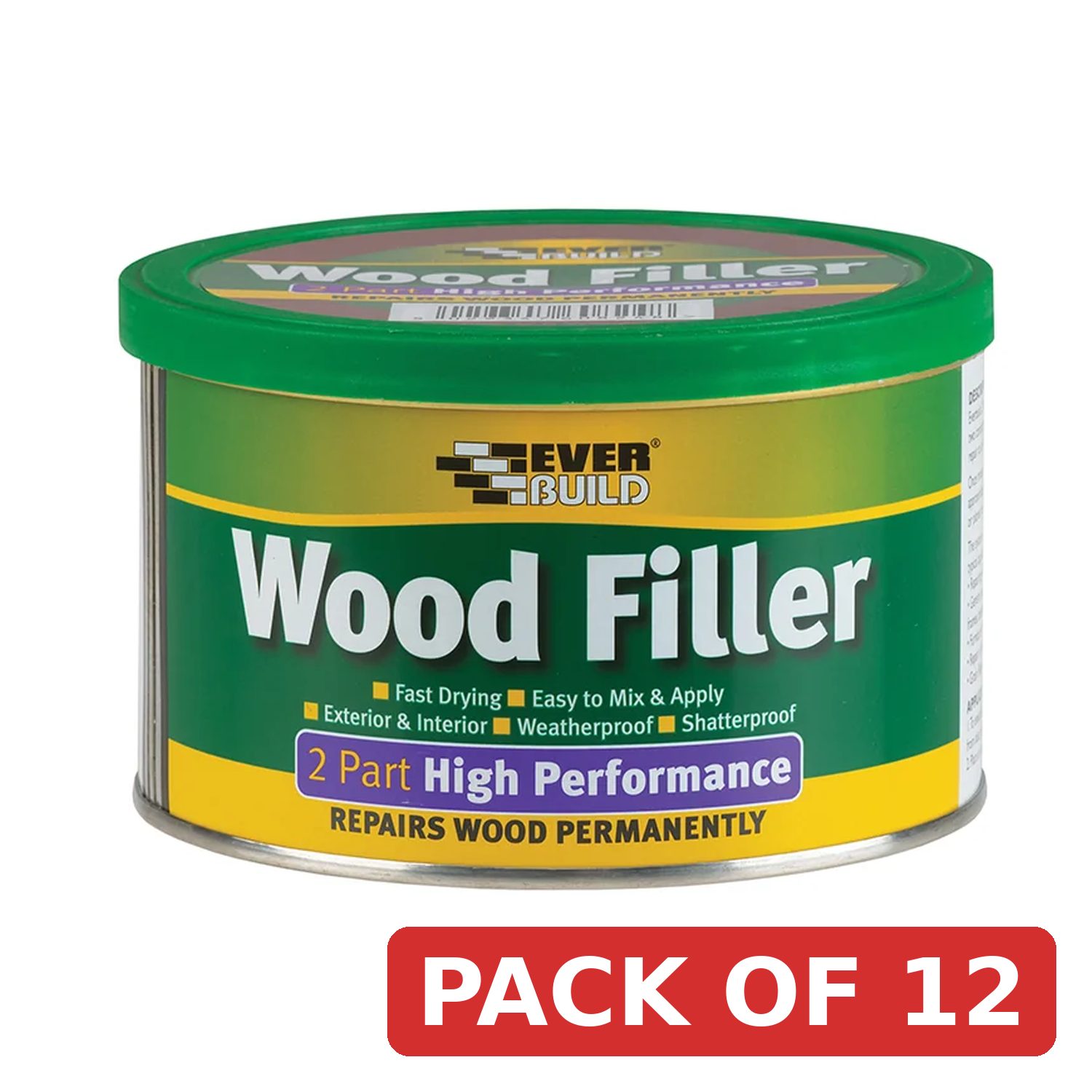 Everbuild Sika 2-Part High-Performance Wood Filler Light Stainable 1.4kg