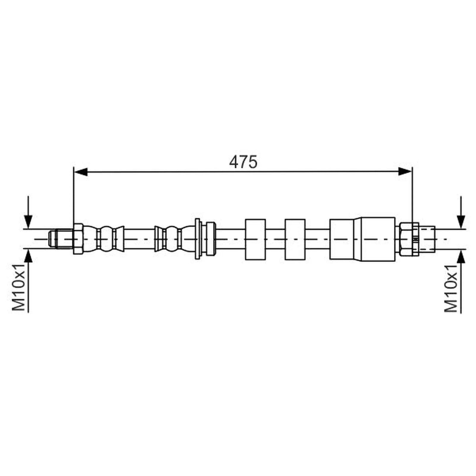 Bosch Brake Hydraulic Hose Line Front 1 987 481 678