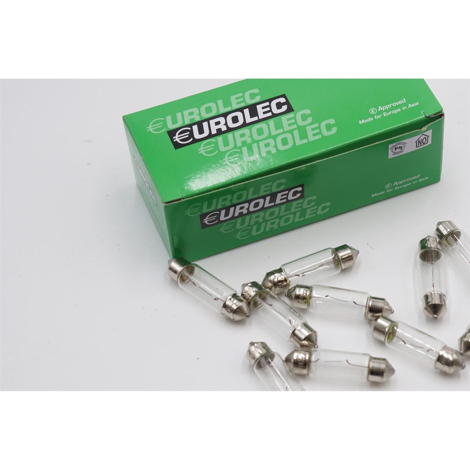 10 x Eurolec 239 C5W 12v 5w Festoon Car Number Plate Interior Light Bulb 11x38mm