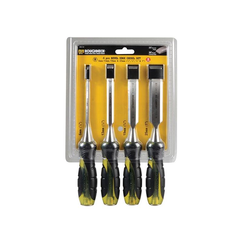 Roughneck Professional Bevel Edge Chisel Set, 4 Piece