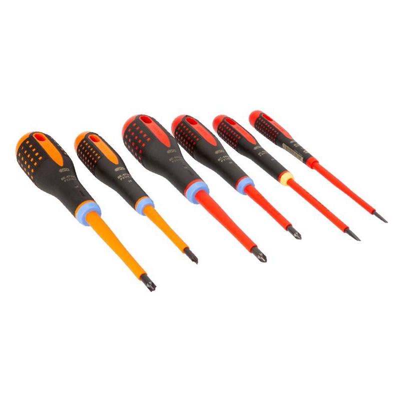 Bahco BE-9884S ERGO™ VDE Insulated Screwdriver Set, 6 Piece