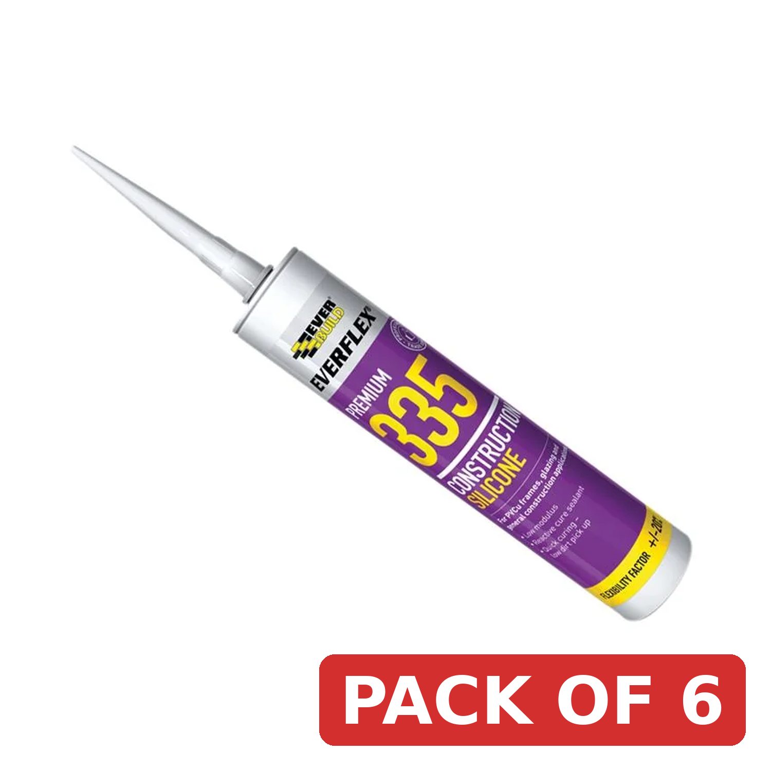 Everbuild Sika Everflex® 335 Construction Silicone Black 295ml - 880237