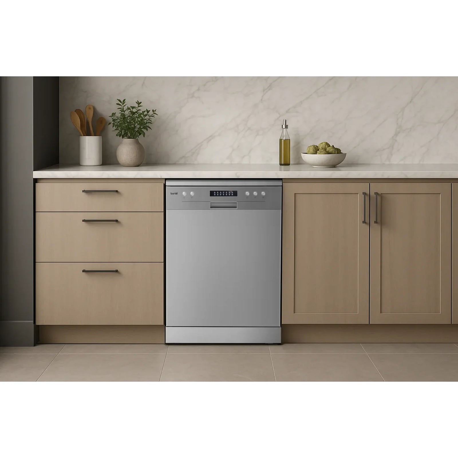 Baridi Freestanding Dishwasher DH280 60cm 13 Place Settings Silver