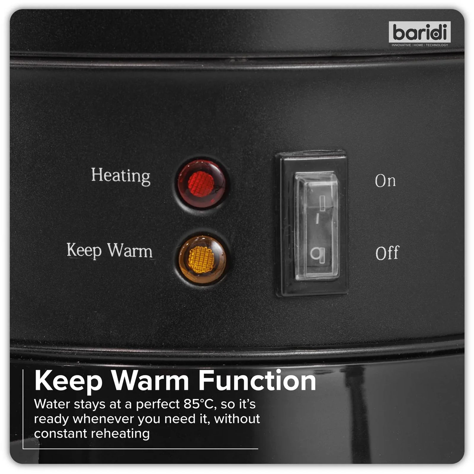 Baridi Hot Water Boiler 20L Capacity DH431 - Black