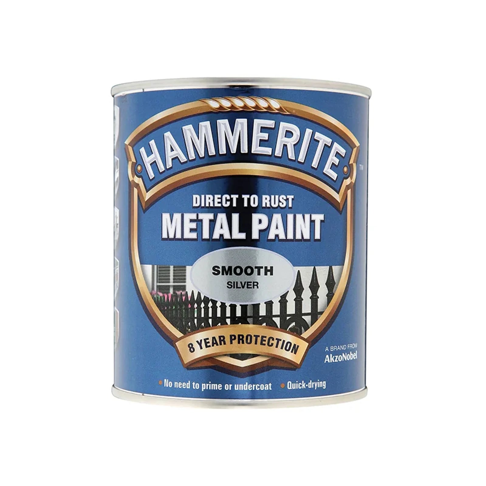 Hammerite Direct To Metal Smooth Silver Paint 250ml