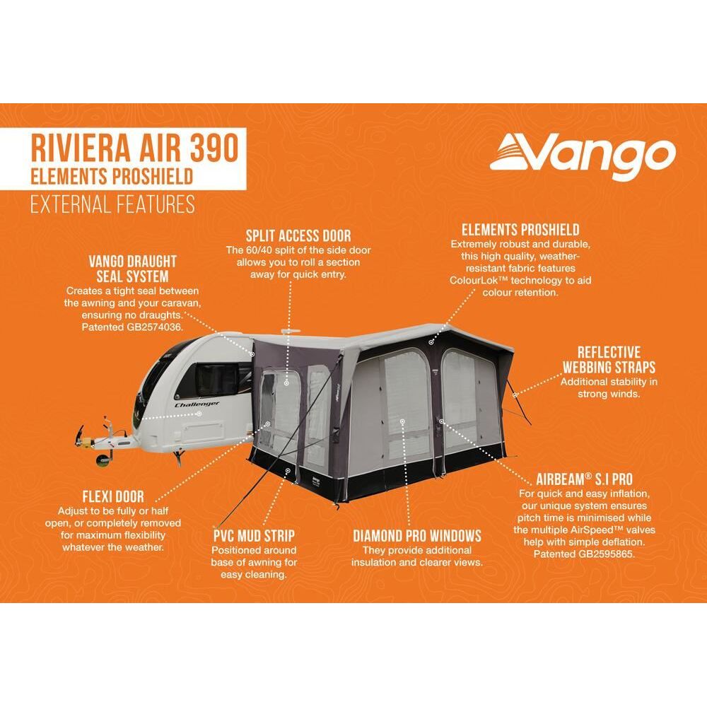 Vango Riviera Air 390 Elements ProShield Caravan Awning