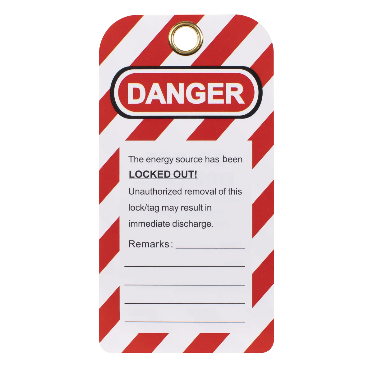 Sealey Lockout Safety Tag Set 10 Piece 75x145mm