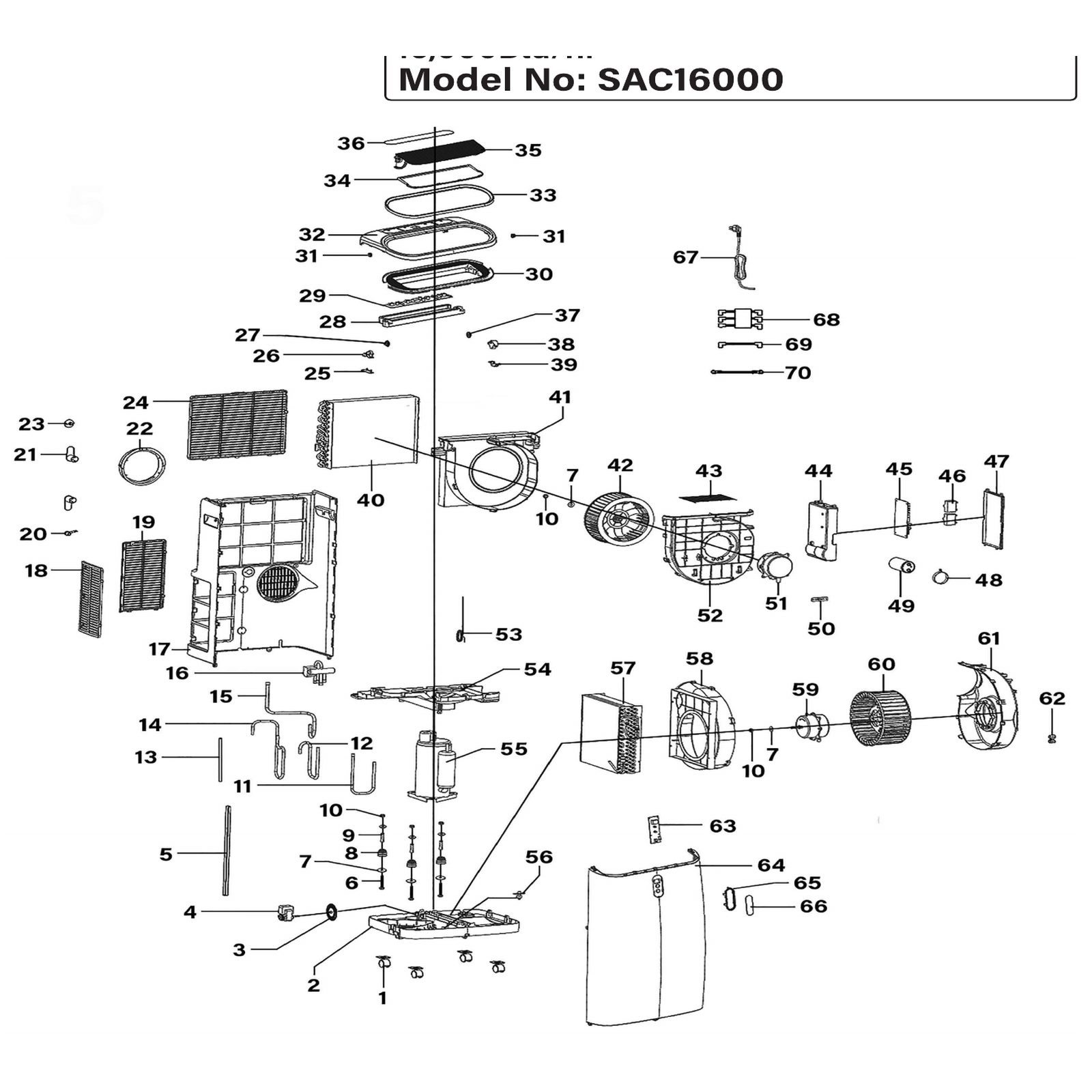 Sealey Capacitor for Compressor SAC16000-49