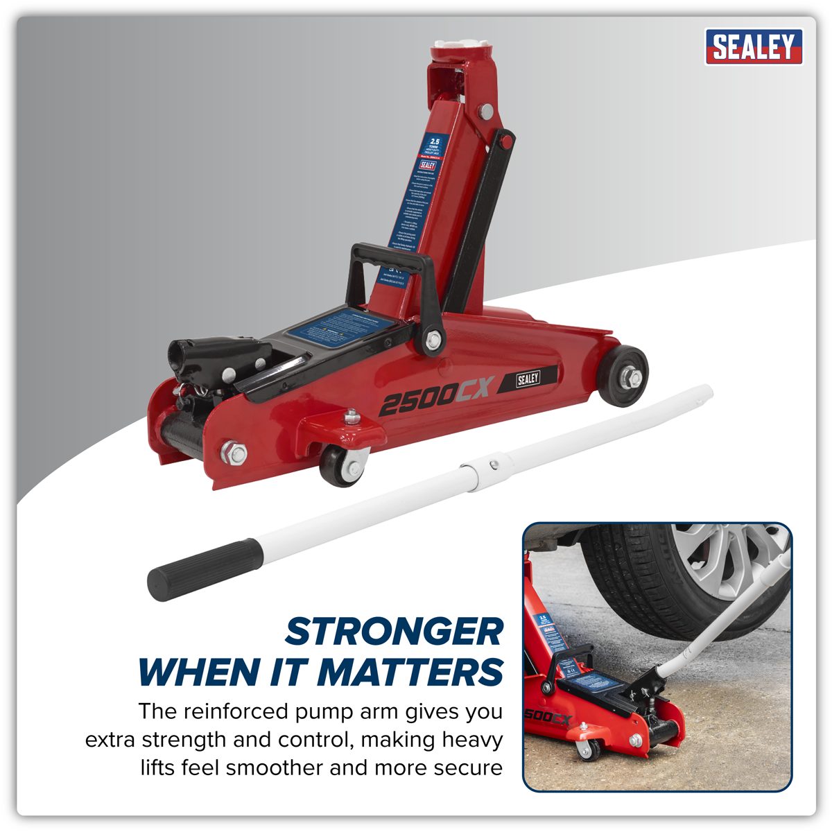 Sealey Trolley Jack 2.5 Tonne Heavy-Duty Model 2500CX