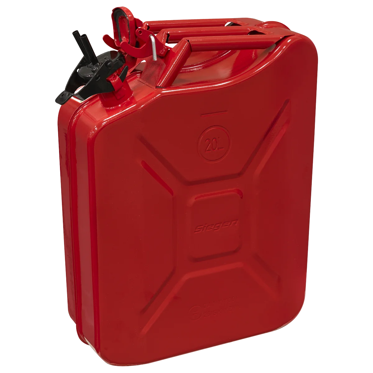 Sealey Jerry Can 20L Red Steel Fuel Container