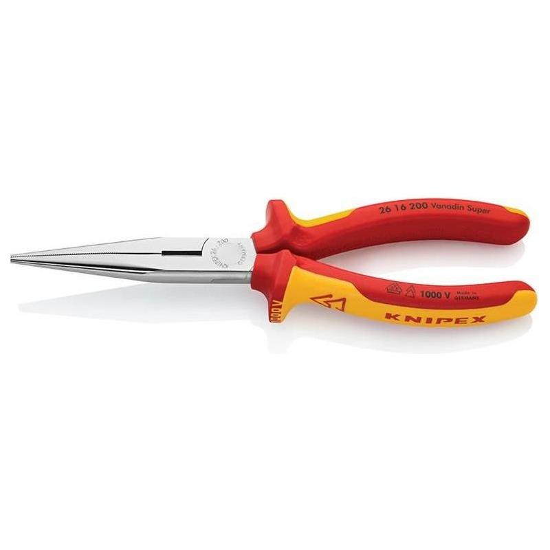 Knipex VDE Long Snipe Nose Side Cutting Pliers 200mm