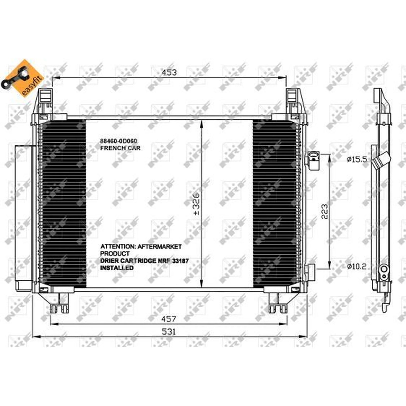 NRF Air Conditioning Condenser 35654