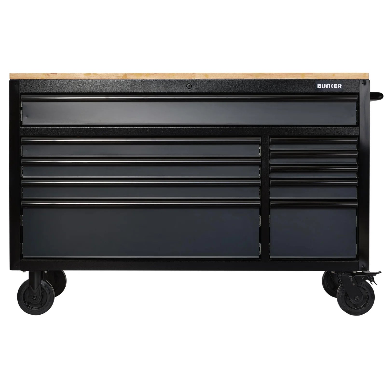 BUNKER 10 Drawer Workbench Roller Tool Cabinet, 56", Grey - B100-56G/FSC