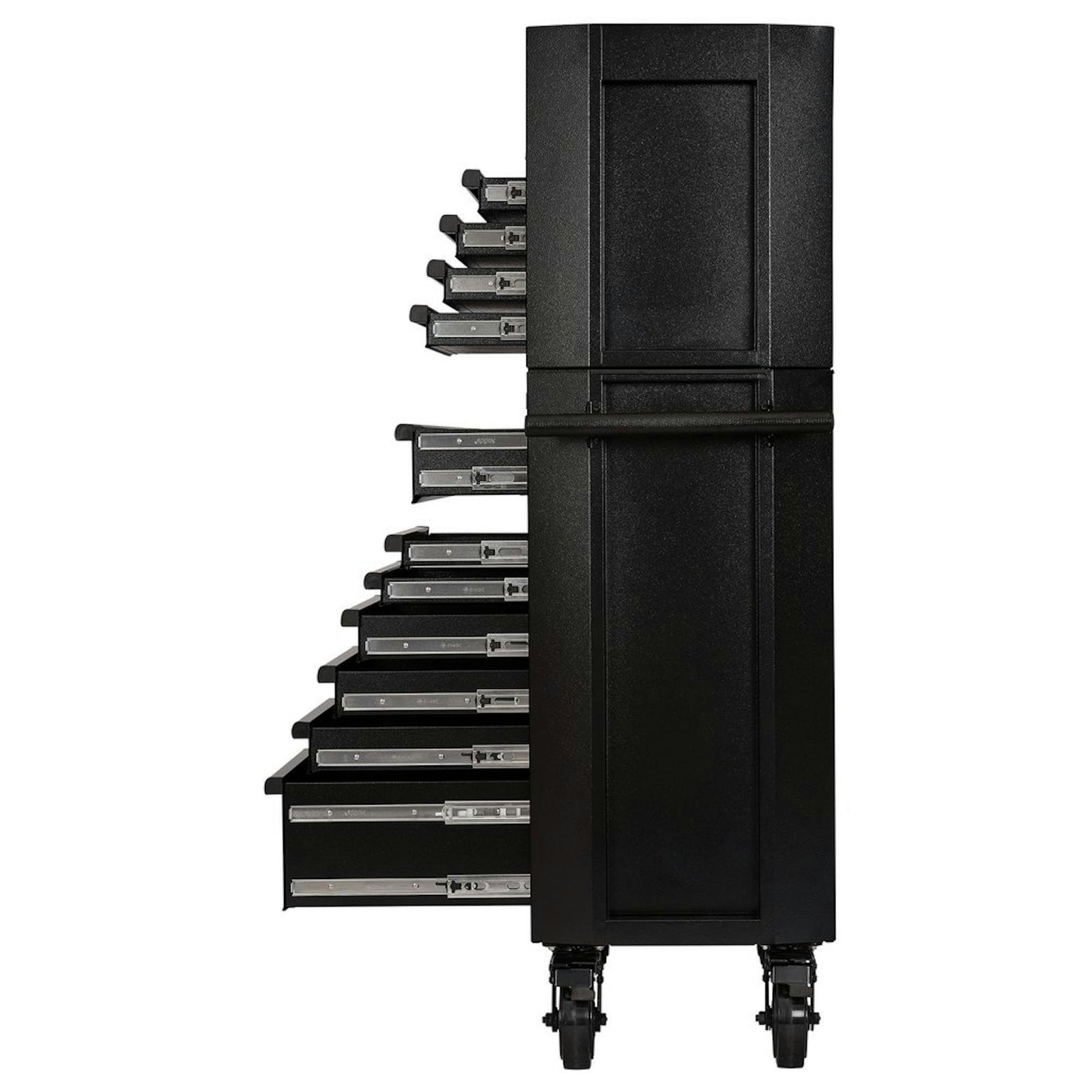 Draper BUNKER 25 Drawer Combined Roller Cabinet and Tool Chest, 72", Black