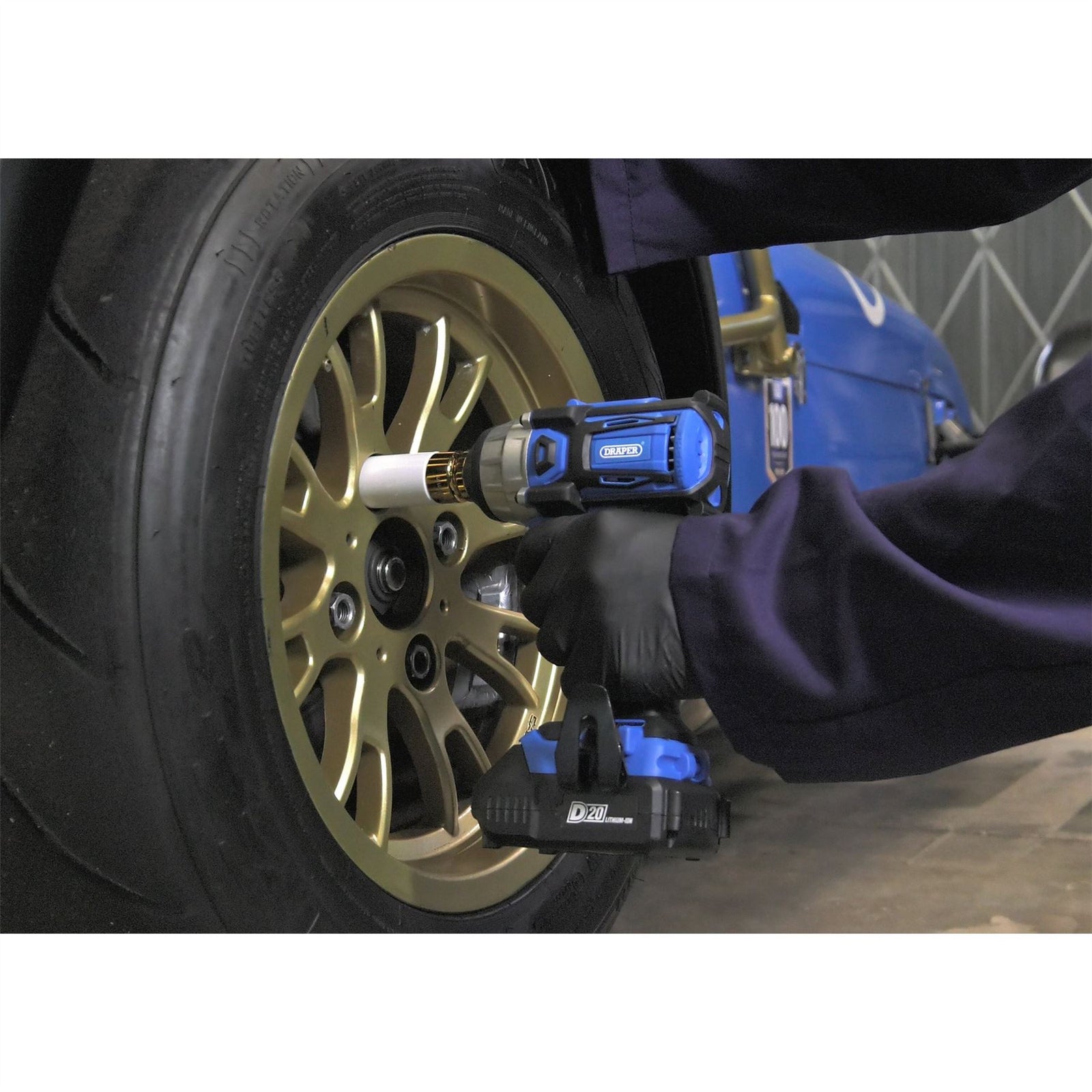 Draper D20 20V Brushless Impact Wrench, 1/2" Sq. Dr., 250Nm, 2 x 2.0Ah Batteries