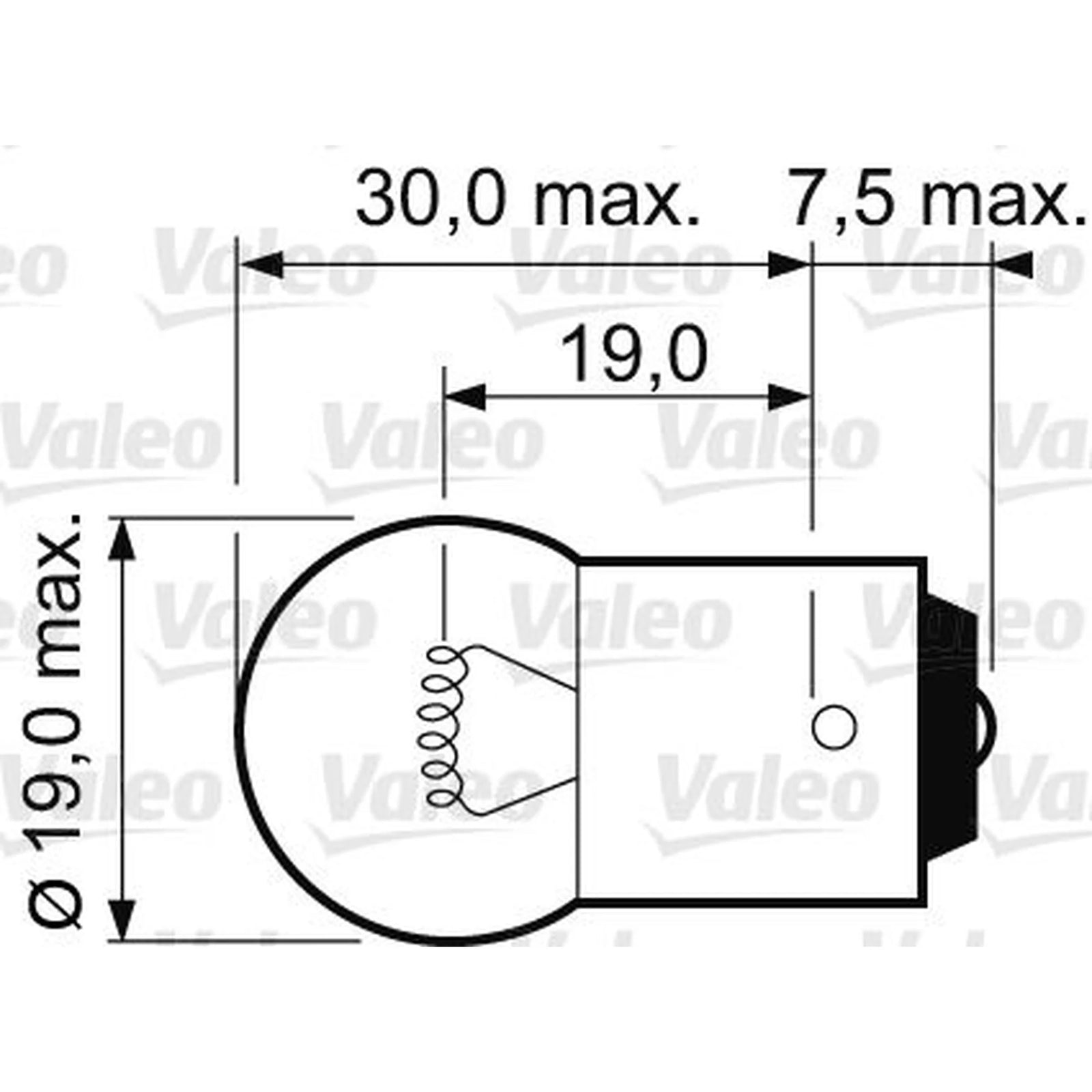 Valeo Indicator Turn Signal Bulb BA15s 12V 10W 032111