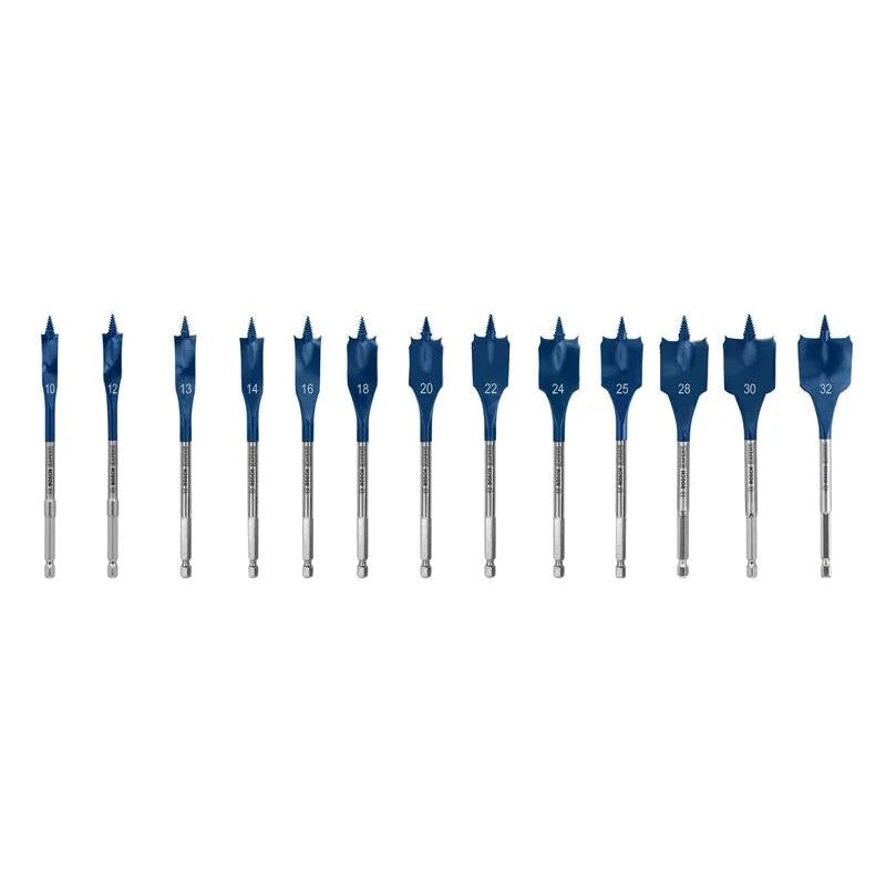 Bosch Powertool Accessories EXPERT Self Cut Speed Spade Drill Bit Set, 13 Piece