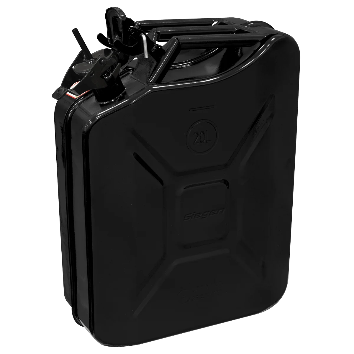 Sealey Siegen Jerry Can 20L Black Steel Fuel Container