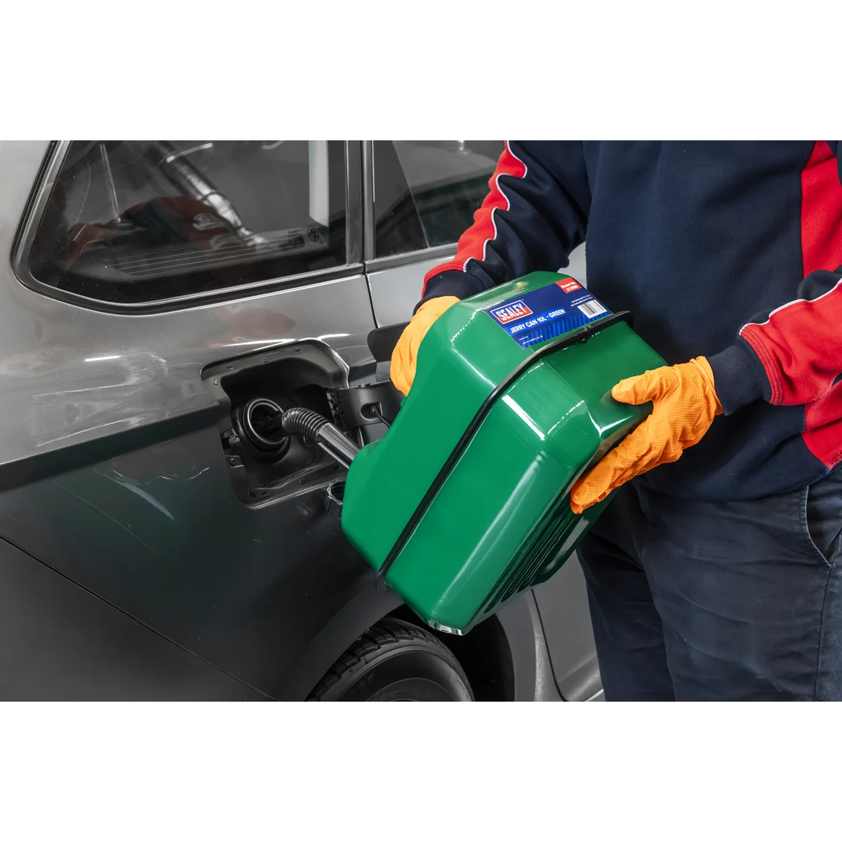 Sealey Jerry Can 10L Green Steel Fuel Container JC10RG
