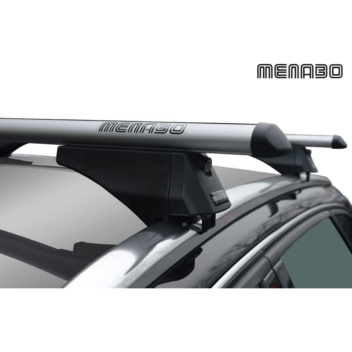 Locking Aluminium Flush Solid Roof Rail Bars fits VOLVO V60 Cross Country 15>