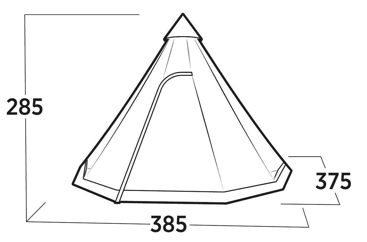 Easy Camp Rands Tipi Tent Dark Sand 8 Person