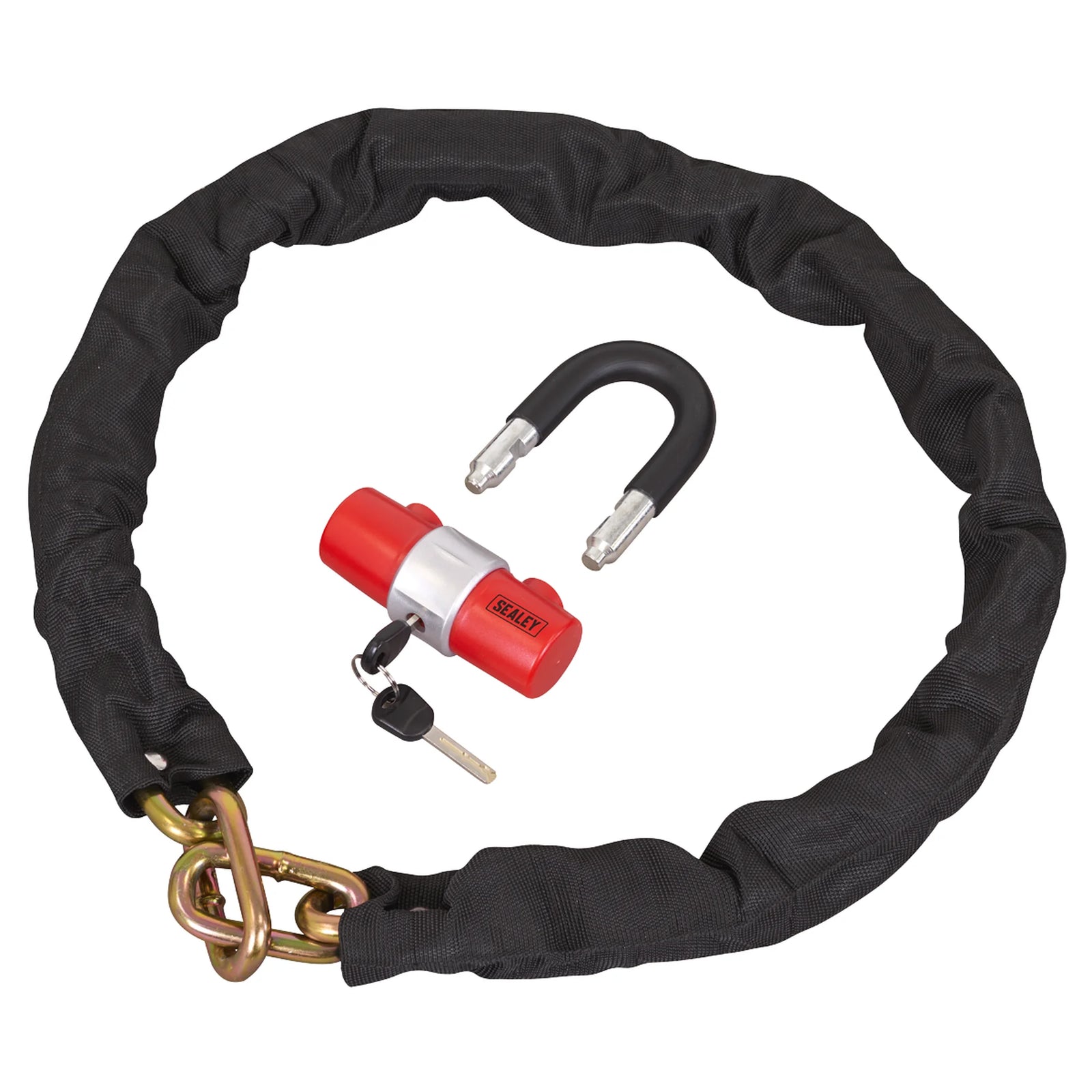 Sealey Motorcycle Chain Lock 1.2m SSCL12 Cut-Resistant Security
