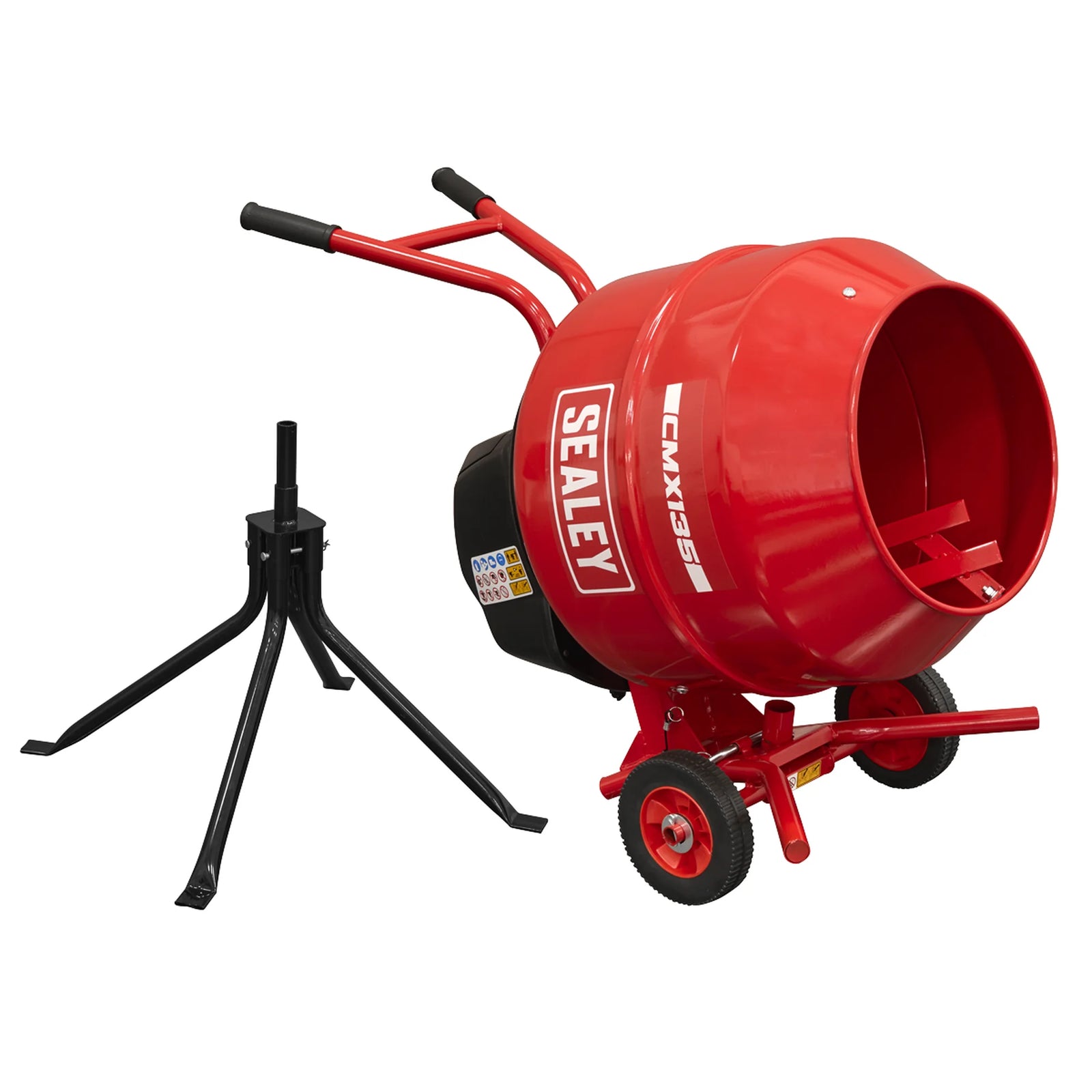 Sealey Cement Mixer CMX135 135L Drum Capacity 550W Motor