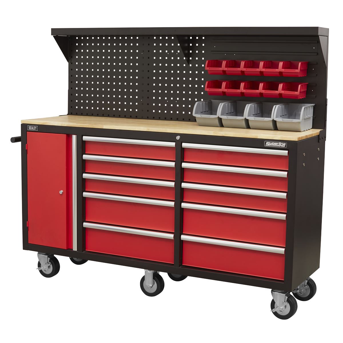 Sealey Mobile Workstation 10 Drawer with Backboard AP6310