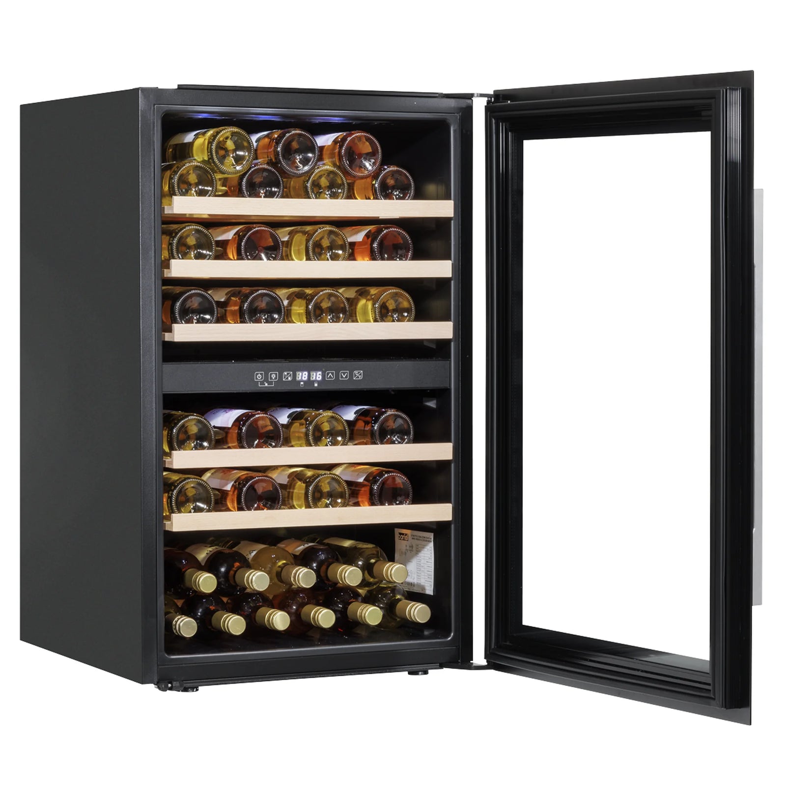 Baridi Wine Cooler 57 Bottles Dual Zone DH118 Black